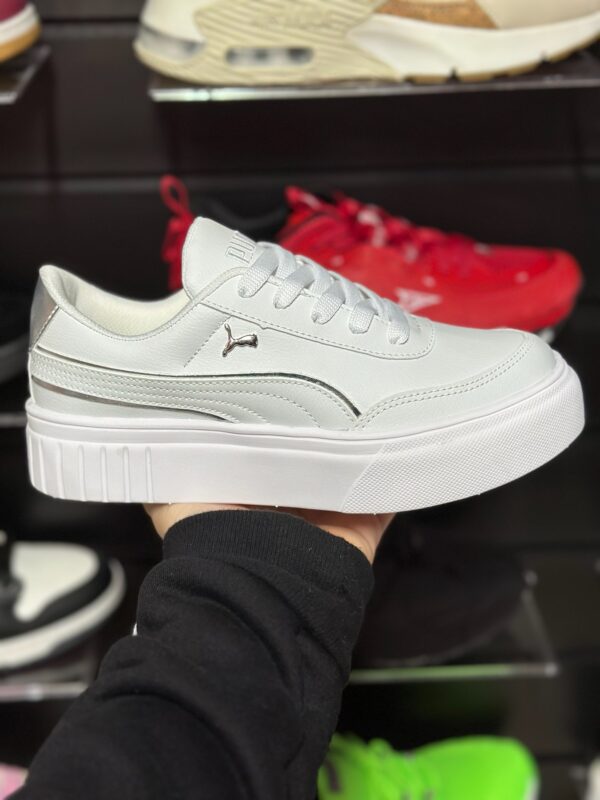 Puma May Plataforma Branco Prata